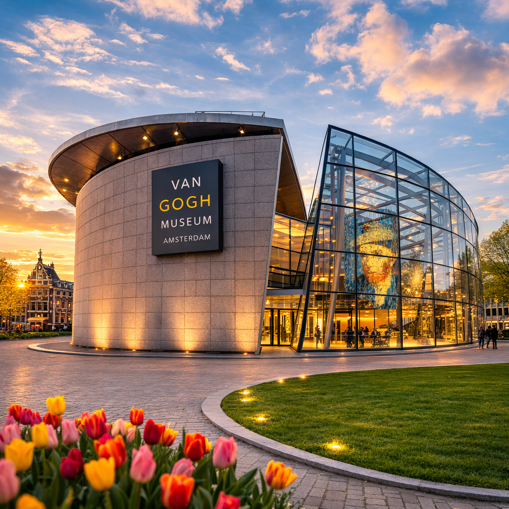 Museo Van Gohh con tulipanes